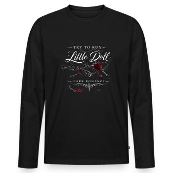 Essaie de gérer Little Doll Dark Romance - T-shirt manches longues Premium bio Homme - noir - Devant - Nico (187cm)
