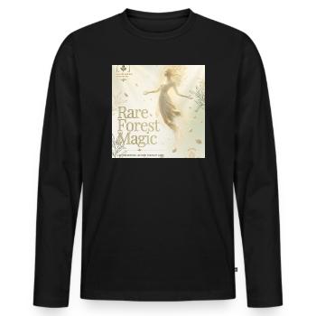 Rare Forest Magic - Men's Premium Organic Long Sleeve Shirt - black - Front - Nico (187cm)
