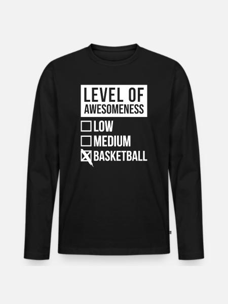 Basketball Basketball Basketball - Männer Premium Bio Langarmshirt - Schwarz