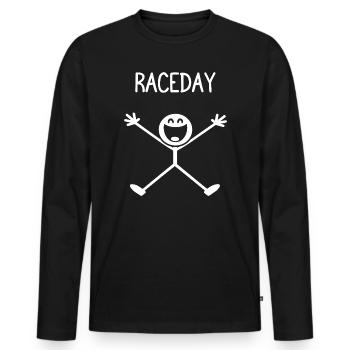 Raceday Car lover car guy mechanic - Männer Premium Bio Langarmshirt - Schwarz - Vorne - Nico (187cm)