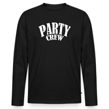 party partycrew partymonster dj deejay disco crew - T-shirt manches longues Premium bio Homme - noir - Devant - Nico (187cm)