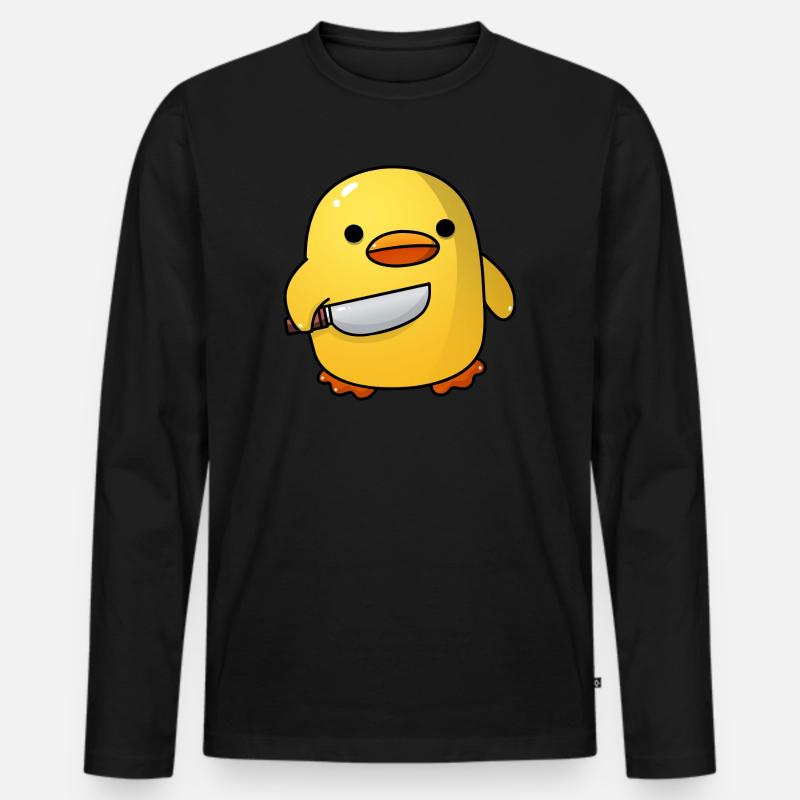 Böses Küken - Männer Premium Bio Langarmshirt - Schwarz
