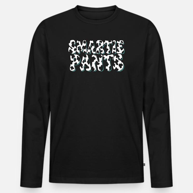 Blasen-Graffiti mit Türkis-Außenlinie - Männer Premium Bio Langarmshirt - Schwarz