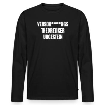 Verschwörungstheoretiker Urgestein - Männer Premium Bio Langarmshirt - Schwarz - Vorne - Nico (187cm)