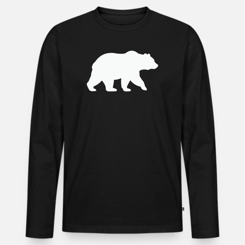 baer- - Männer Premium Bio Langarmshirt - Schwarz