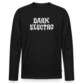 Dunkler Elektro - Männer Premium Bio Langarmshirt - Schwarz - Vorne - Nico (187cm)