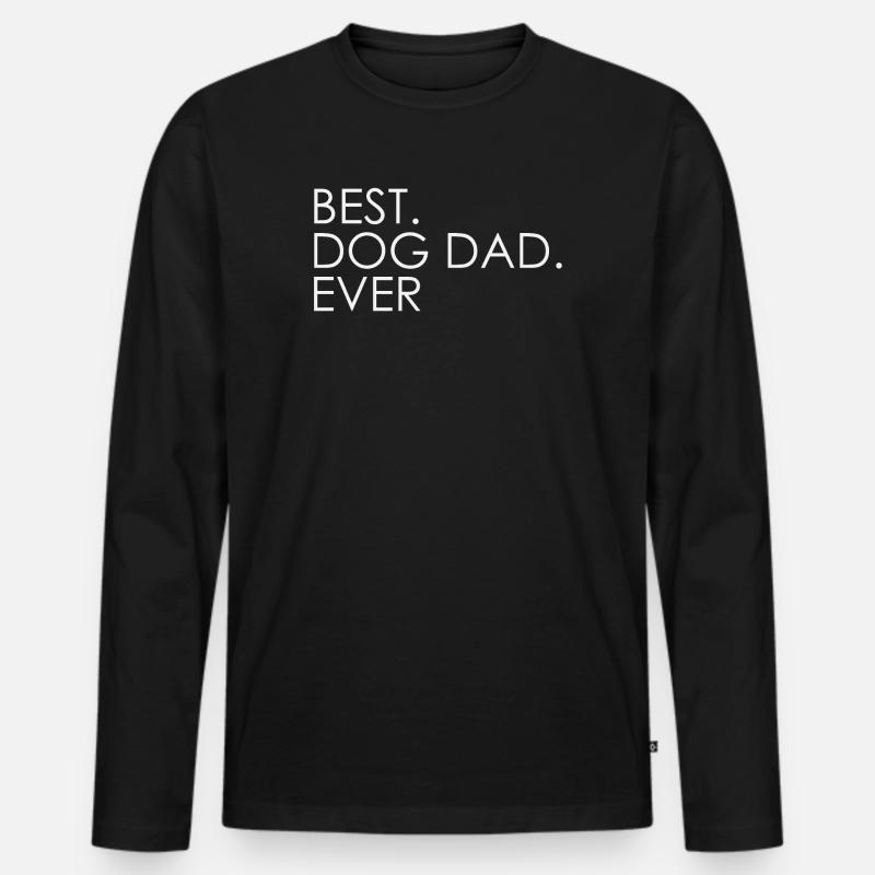 Bester Hundevater Aller Zeiten - Männer Premium Bio Langarmshirt - Schwarz