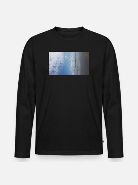 JensJensen - Männer Premium Bio Langarmshirt - Schwarz