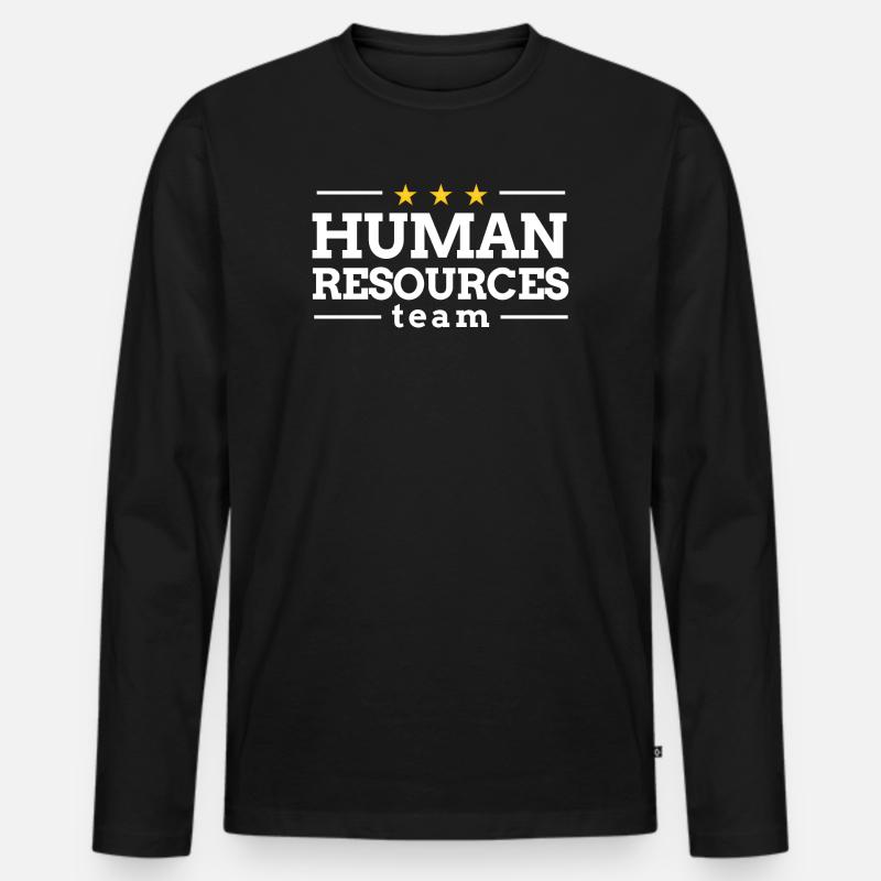 Personalabteilung - Männer Premium Bio Langarmshirt - Schwarz