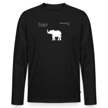 Elephant - Men's Premium Organic Long Sleeve Shirt - black - Front - Nico (187cm)