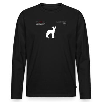 Dog - Men's Premium Organic Long Sleeve Shirt - black - Front - Nico (187cm)