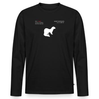 Ferret - Men's Premium Organic Long Sleeve Shirt - black - Front - Nico (187cm)