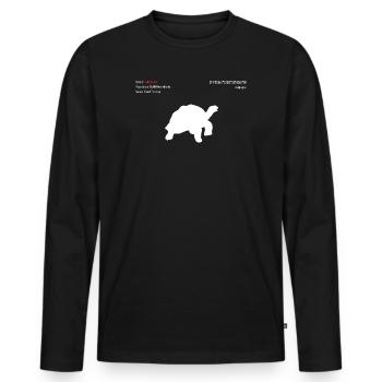 Riesenschildkröte - Männer Premium Bio Langarmshirt - Schwarz - Vorne - Nico (187cm)