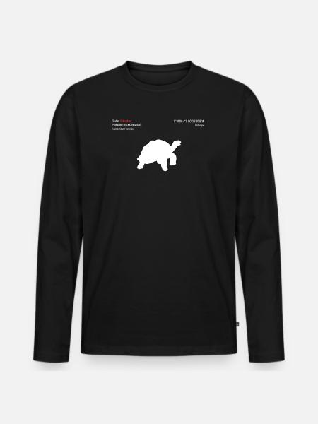 Riesenschildkröte - Männer Premium Bio Langarmshirt - Schwarz