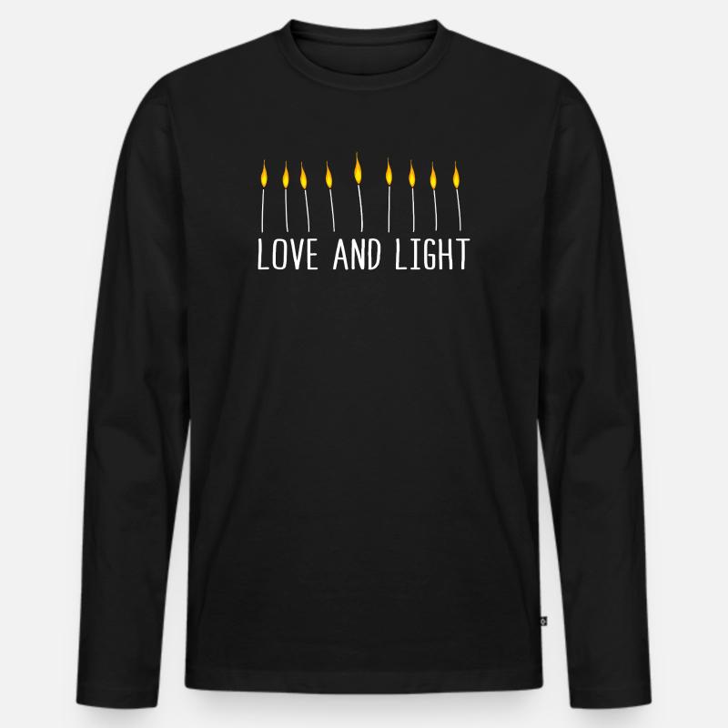 Hanoukka Hanoukka Hanoukka - T-shirt manches longues Premium bio Homme - noir