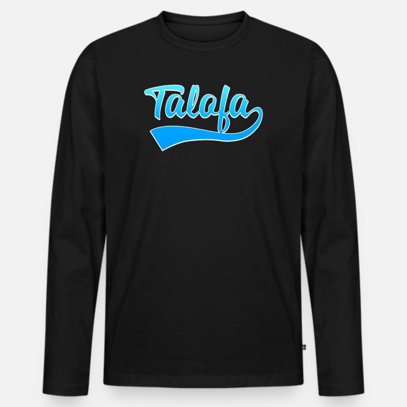 Samoa - Männer Premium Bio Langarmshirt - Schwarz