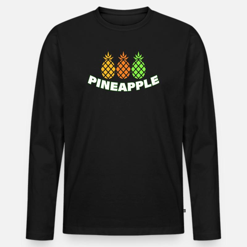 PINEAPPLE - Männer Premium Bio Langarmshirt - Schwarz