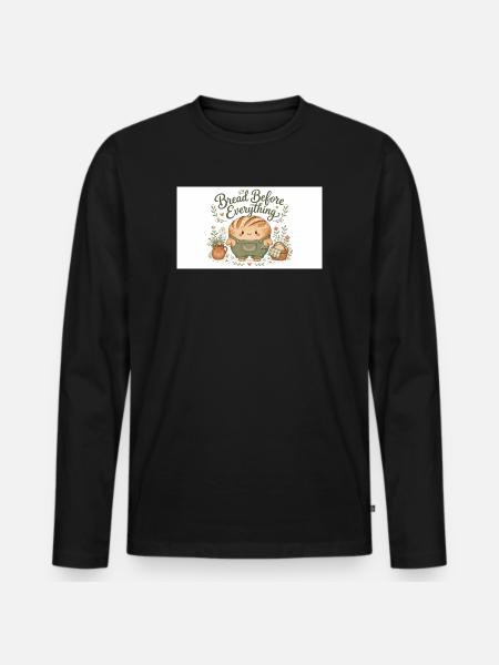 Bread mainly cuddly rolls - Men's Premium Organic Long Sleeve Shirt - black