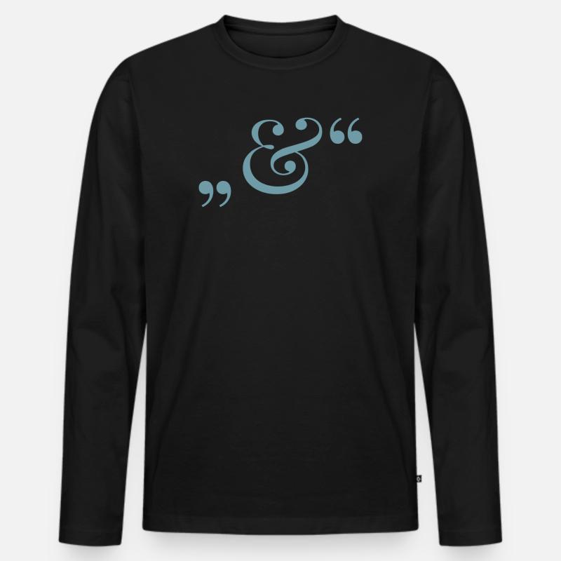 J.H - Männer Premium Bio Langarmshirt - Schwarz