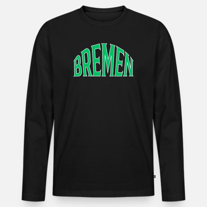 Bremen - Männer Premium Bio Langarmshirt - Schwarz