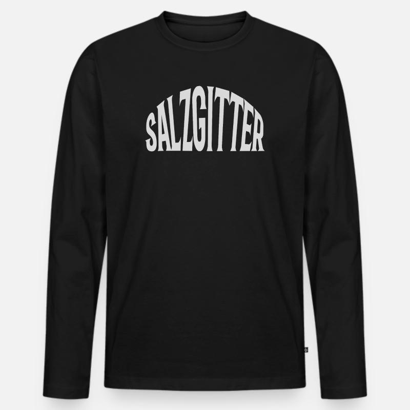 Salzgitter - Männer Premium Bio Langarmshirt - Schwarz