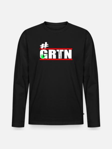 Garten - Gärtner - Gärtnern - GRTN  - Männer Premium Bio Langarmshirt - Schwarz
