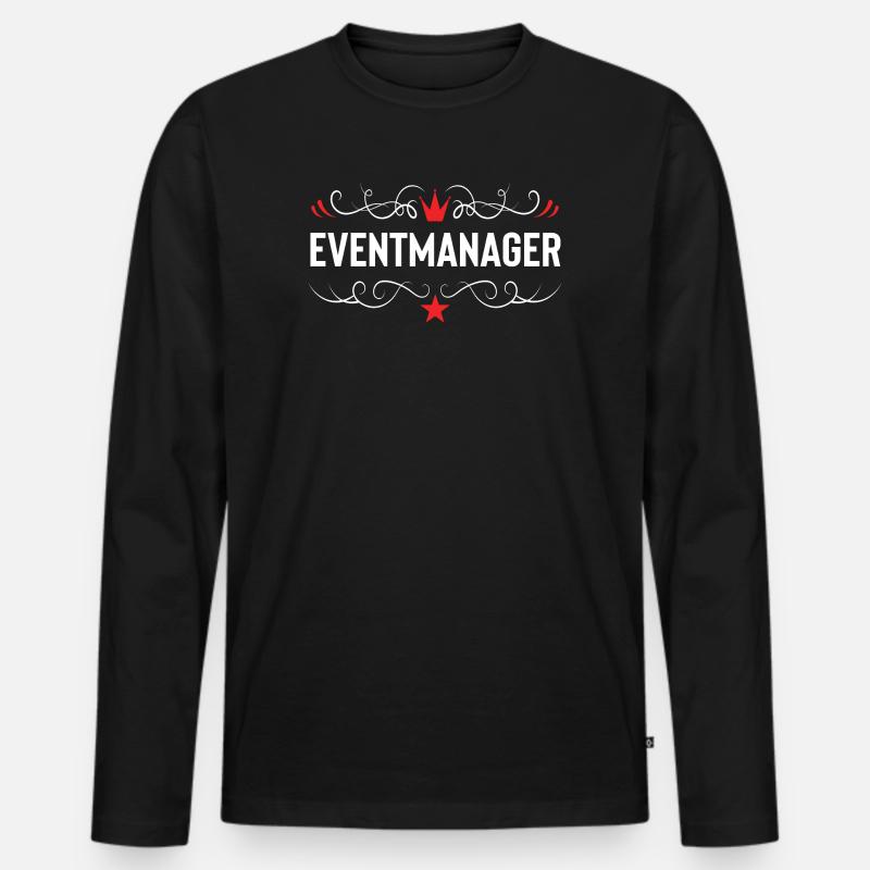 Eventmanager - Männer Premium Bio Langarmshirt - Schwarz