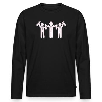braeutigam_party- - T-shirt manches longues Premium bio Homme - noir - Devant - Nico (187cm)