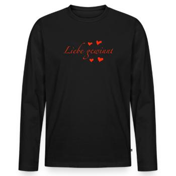 Love wins - Men's Premium Organic Long Sleeve Shirt - black - Front - Nico (187cm)