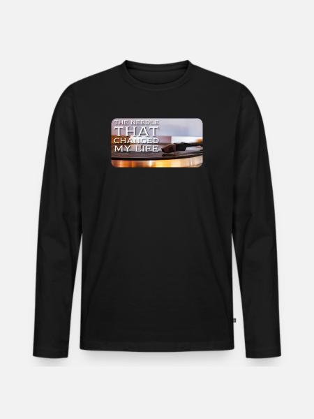 The needle that changed my life - Men's Premium Organic Long Sleeve Shirt - black
