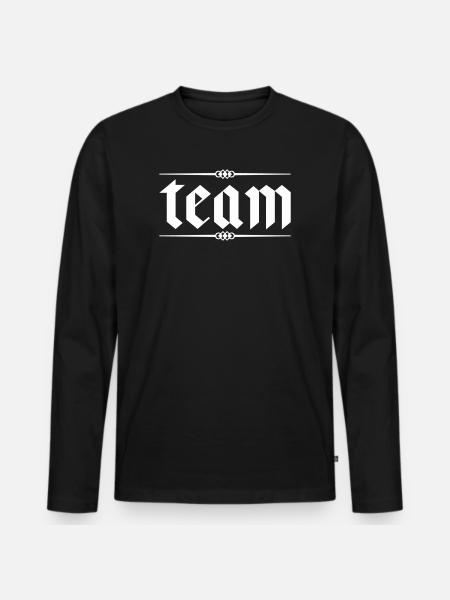 Équipe - T-shirt manches longues Premium bio Homme - noir
