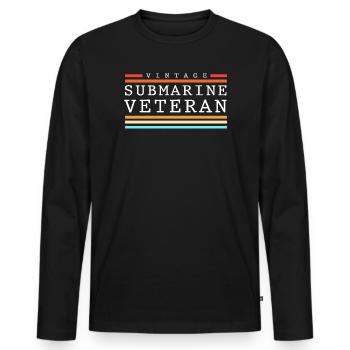 8. Juli Uboot Submarine Veteran Marine USA - Männer Premium Bio Langarmshirt - Schwarz - Vorne - Nico (187cm)