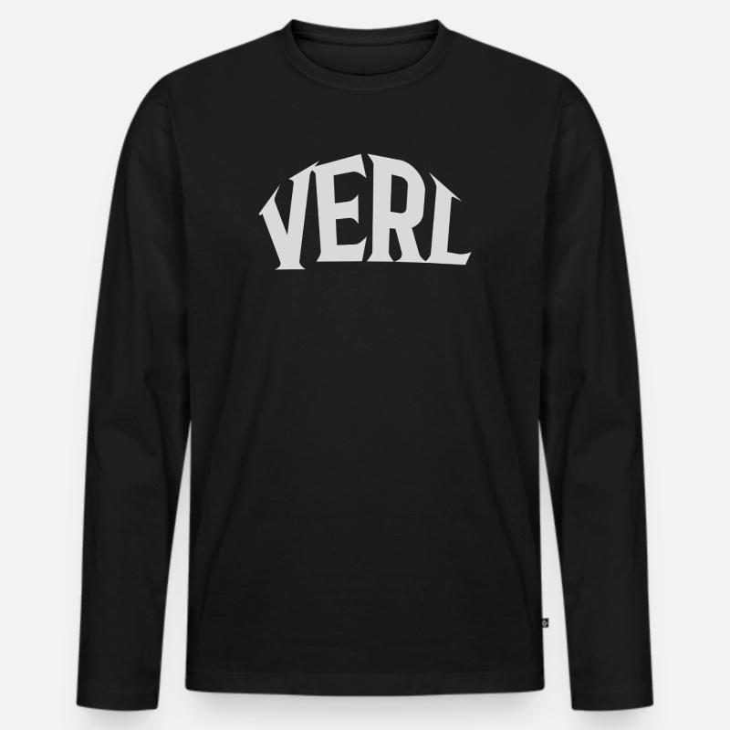 Verl - Männer Premium Bio Langarmshirt - Schwarz