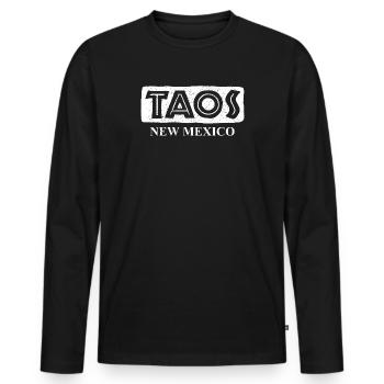 Taos - New Mexico - United States of America - Men's Premium Organic Long Sleeve Shirt - black - Front - Nico (187cm)