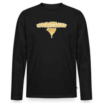 Style Apparatebauer - Männer Premium Bio Langarmshirt - Schwarz - Vorne - Nico (187cm)