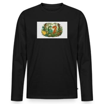 six sept - T-shirt manches longues Premium bio Homme - noir - Devant - Nico (187cm)