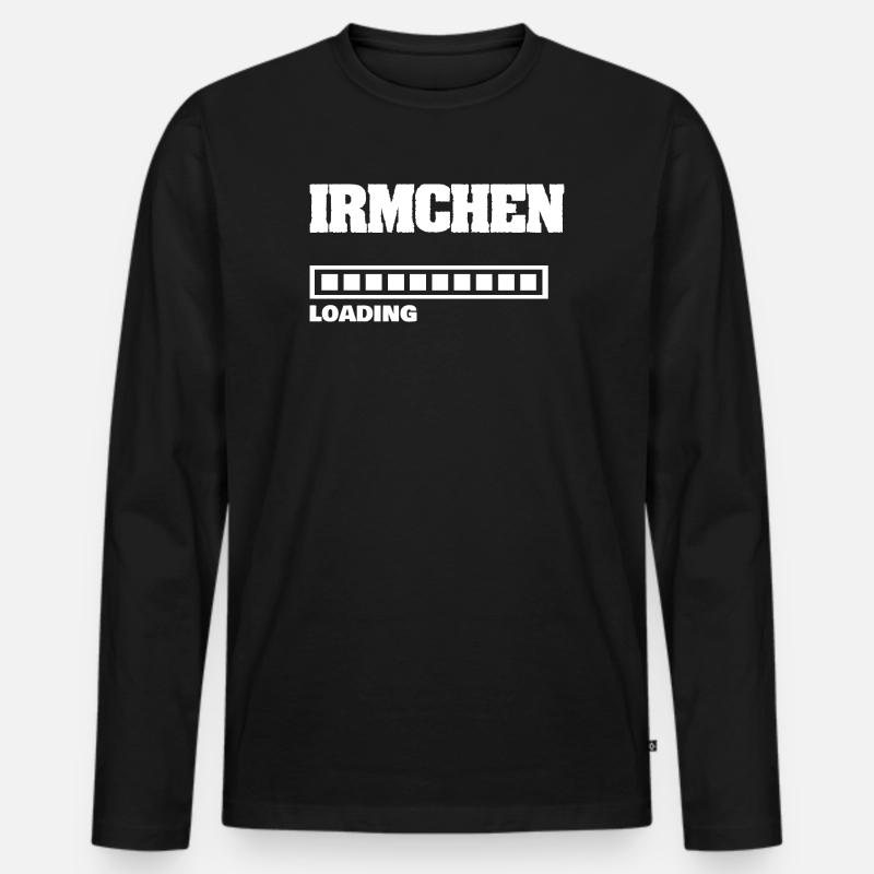 Irmchen - Männer Premium Bio Langarmshirt - Schwarz