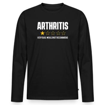 Arthritis Very Bad Rheumatoid Warrior - Men's Premium Organic Long Sleeve Shirt - black - Front - Nico (187cm)