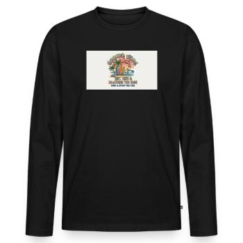 1783858955260 - Men's Premium Organic Long Sleeve Shirt - black - Front - Nico (187cm)