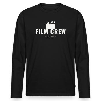 Film Crew Action Director Set Team Movie Production - Men's Premium Organic Long Sleeve Shirt - black - Front - Nico (187cm)