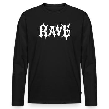 Gothic Rave music - Men's Premium Organic Long Sleeve Shirt - black - Front - Nico (187cm)