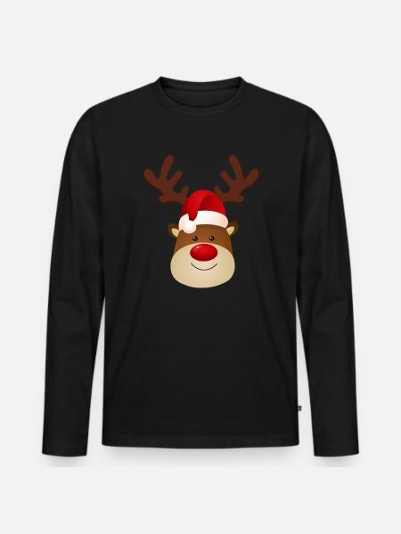 Glædelig jul jul jul jul - Premium økologisk langærmet T-shirt til mænd - sort