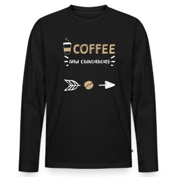 Coffee And Chihuahuas - Coffee - Männer Premium Bio Langarmshirt - Schwarz - Vorne - Nico (187cm)