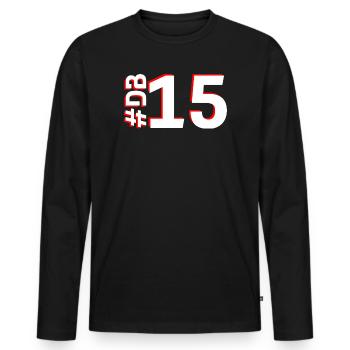 DB15-KARTON - Männer Premium Bio Langarmshirt - Schwarz - Vorne - Nico (187cm)