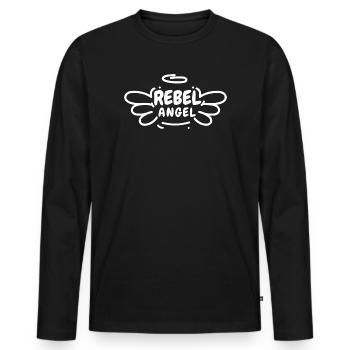 Rebel angel - Men's Premium Organic Long Sleeve Shirt - black - Front - Nico (187cm)