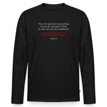 Inferno Canto V Divine Commedy Amor ch’ha nullo - T-shirt manches longues Premium bio Homme - noir - Devant - Nico (187cm)