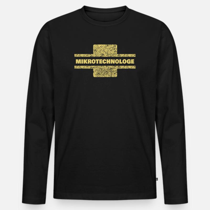 Mikrotechnologe - Männer Premium Bio Langarmshirt - Schwarz