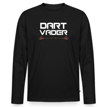 T-SHIRT DART VADER - Cadeau pour joueur de fléchettes hommes - T-shirt manches longues Premium bio Homme - noir - Devant - Nico (187cm)