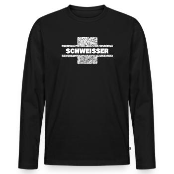 Plasterer as a profession - Men's Premium Organic Long Sleeve Shirt - black - Front - Nico (187cm)