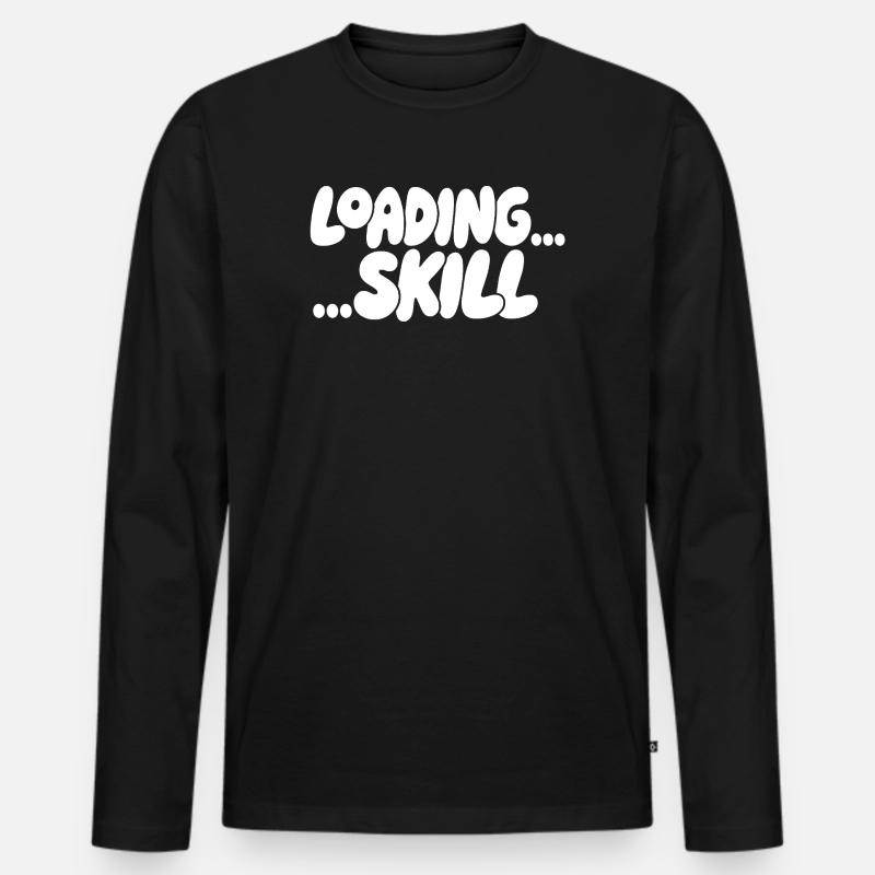 Ladebildschirm Skill-Ästhetik - Männer Premium Bio Langarmshirt - Schwarz